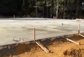 Заливка фундамента в частном секторе КП Лесное подворье